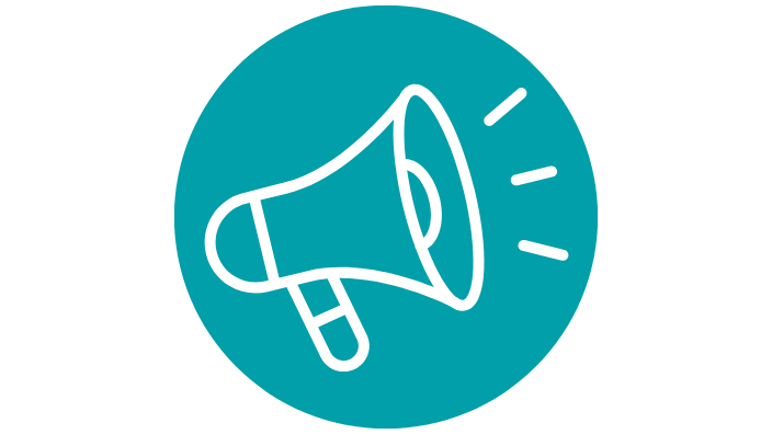 a graphic of a megaphone.