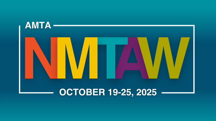 A graphic that says "AMTA NMTAW October 19-25, 2025."