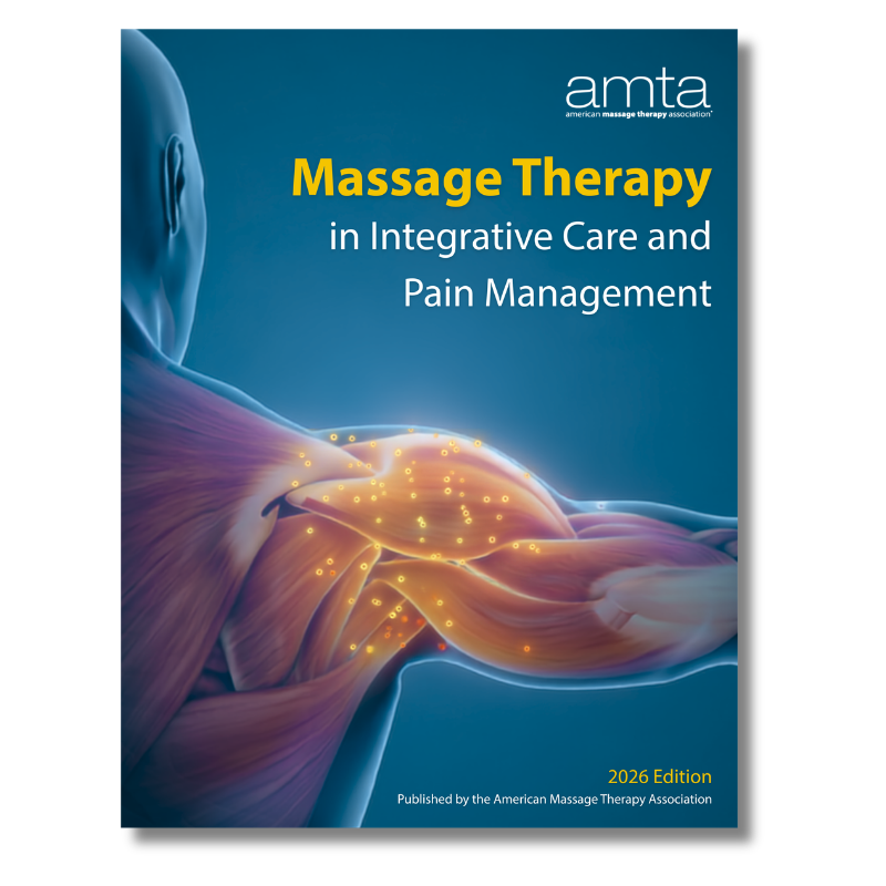 an image of the cover of the 2026 Massage Therapy in Integrative Care and Pain Management report.