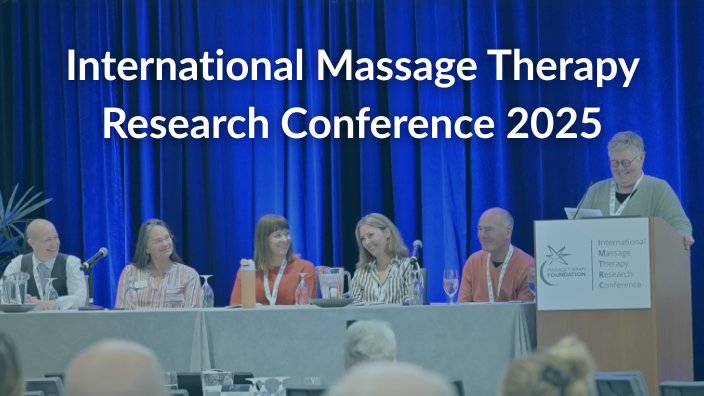 An image of six AMTA research panelists sitting and smiling, ready to present their research. 