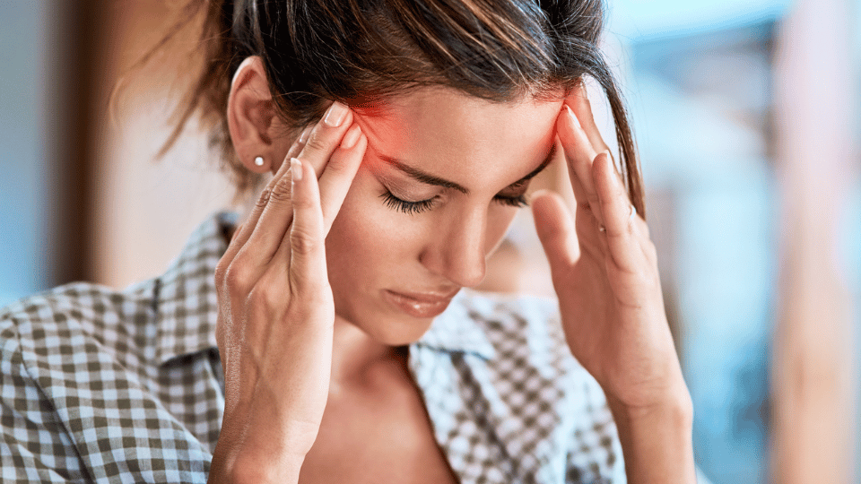 woman with headache