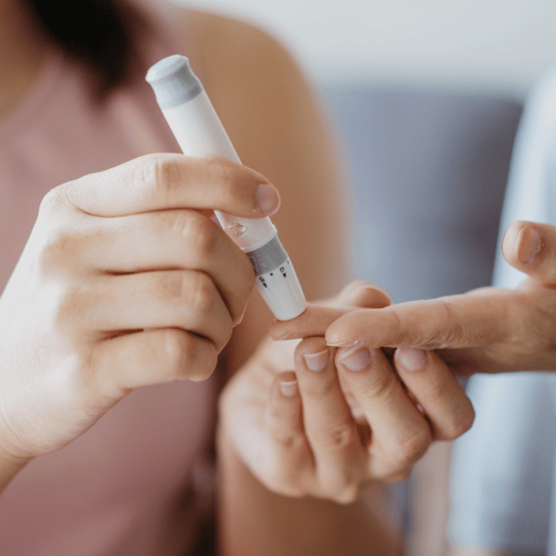 assisting client with diabetes