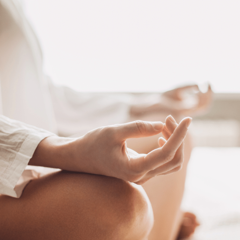 person meditating