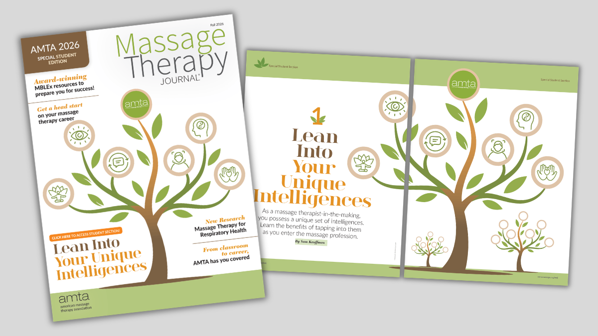 cover of Massage Therapy Journal student edition